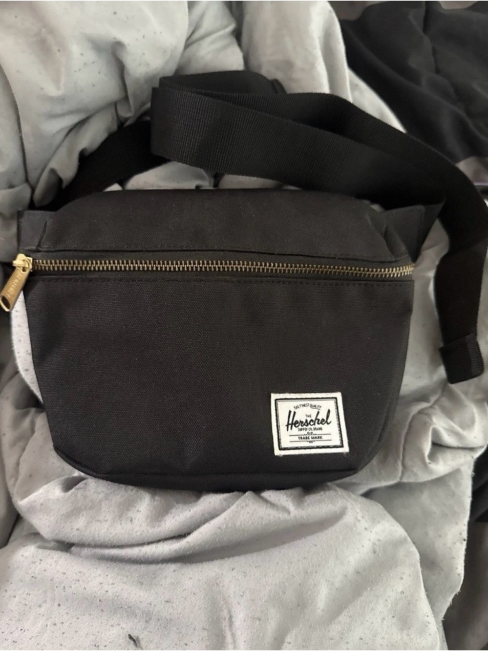 Herschel Supply Co. Black Hip Pack with Gold Zipper